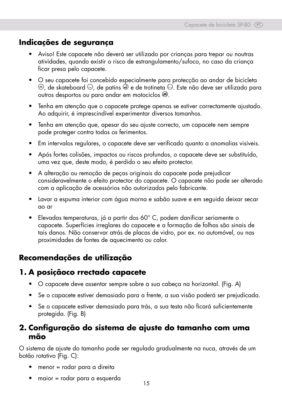 Indicações de segurança | Crivit SP-80 User Manual | Page 15 / 30