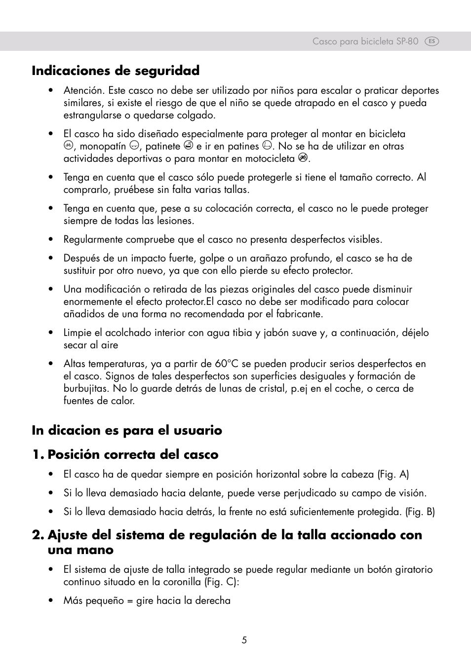 Indicaciones de seguridad | Crivit SP-80 User Manual | Page 5 / 30