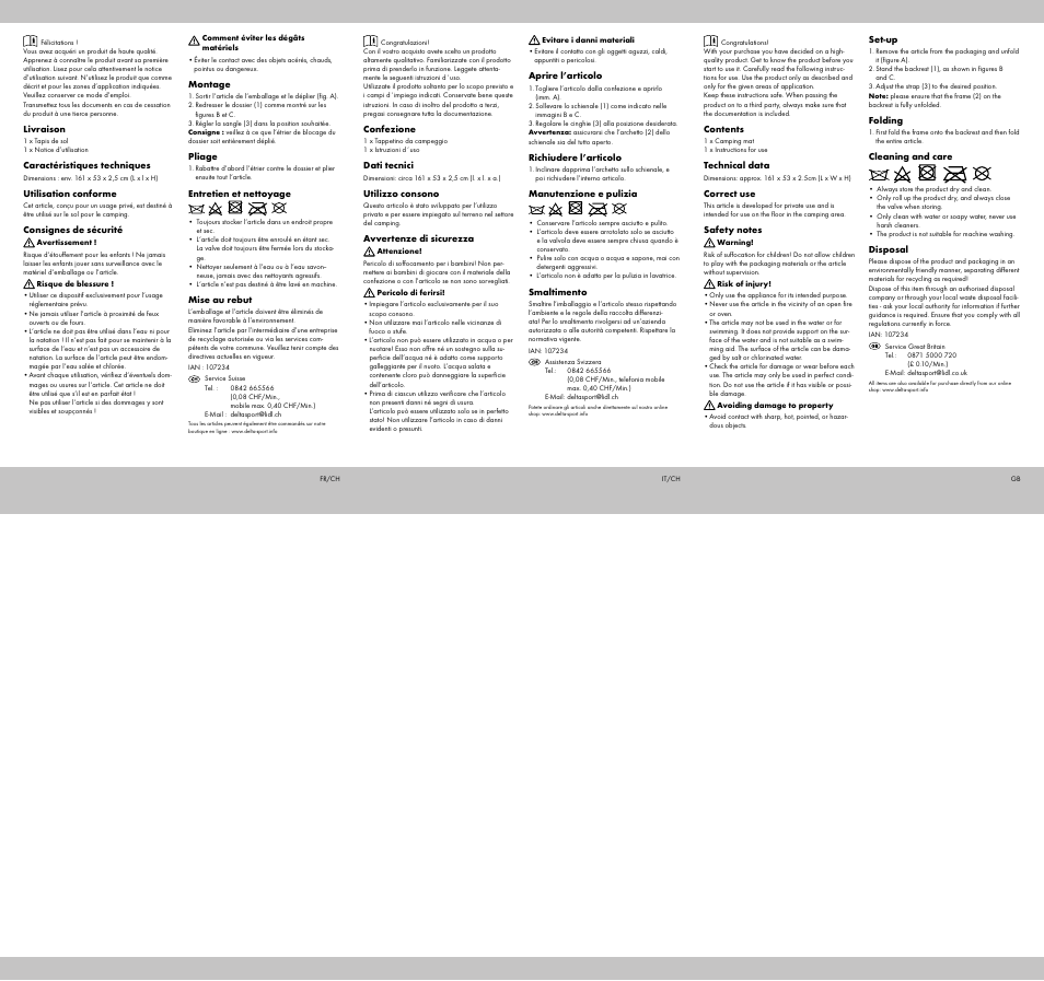 Crivit Camping Mat User Manual | Page 2 / 2