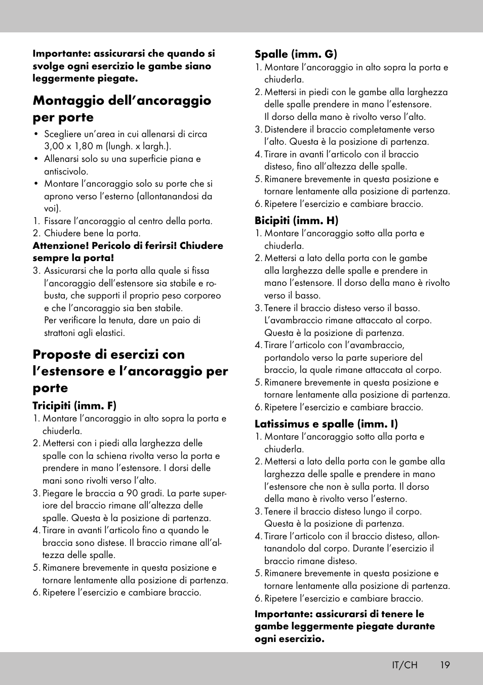 Montaggio dell’ancoraggio per porte | Crivit FE-1958 User Manual | Page 17 / 26