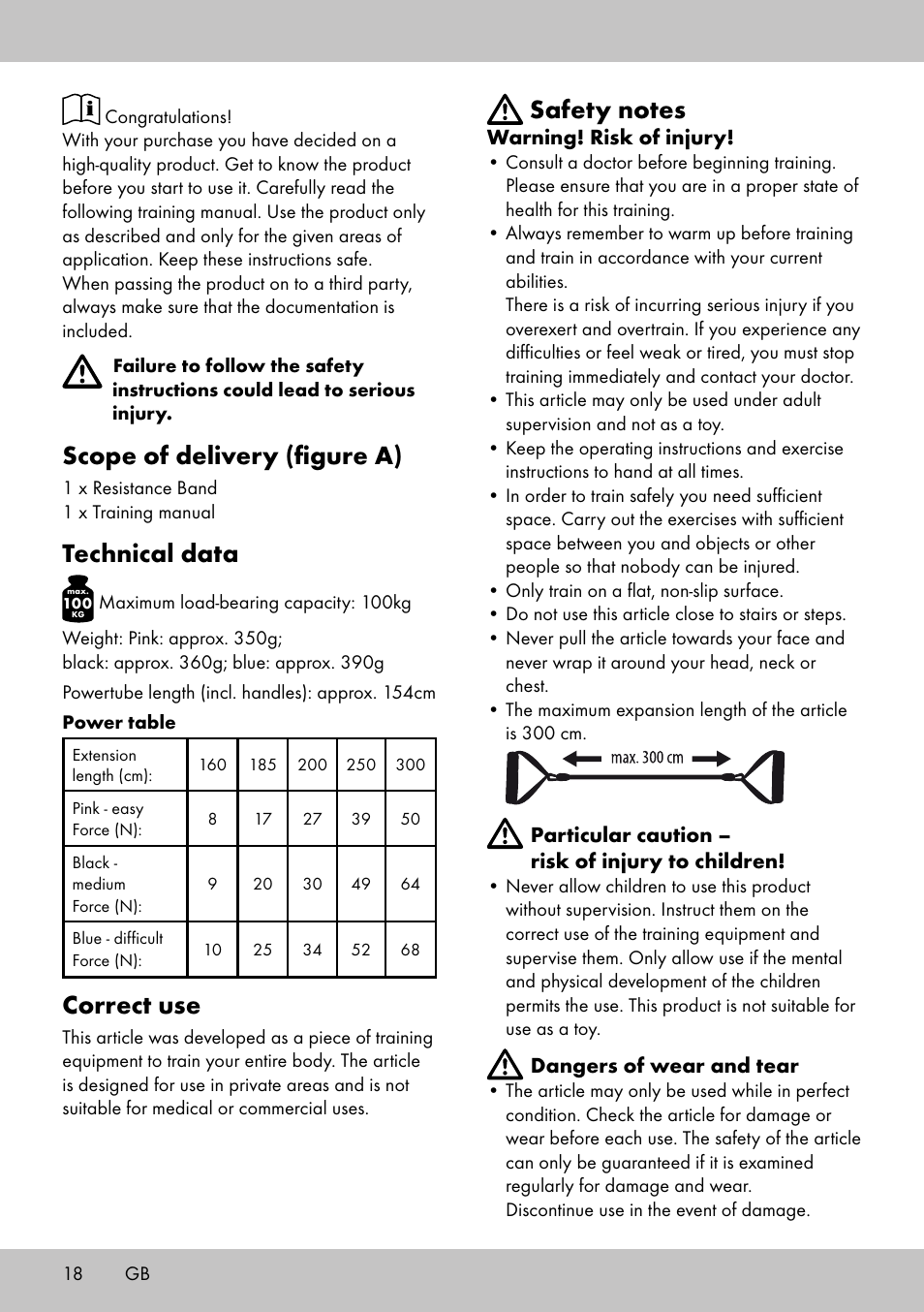 Scope of delivery (figure a), Technical data, Correct use | Crivit PT-1959 User Manual | Page 16 / 18