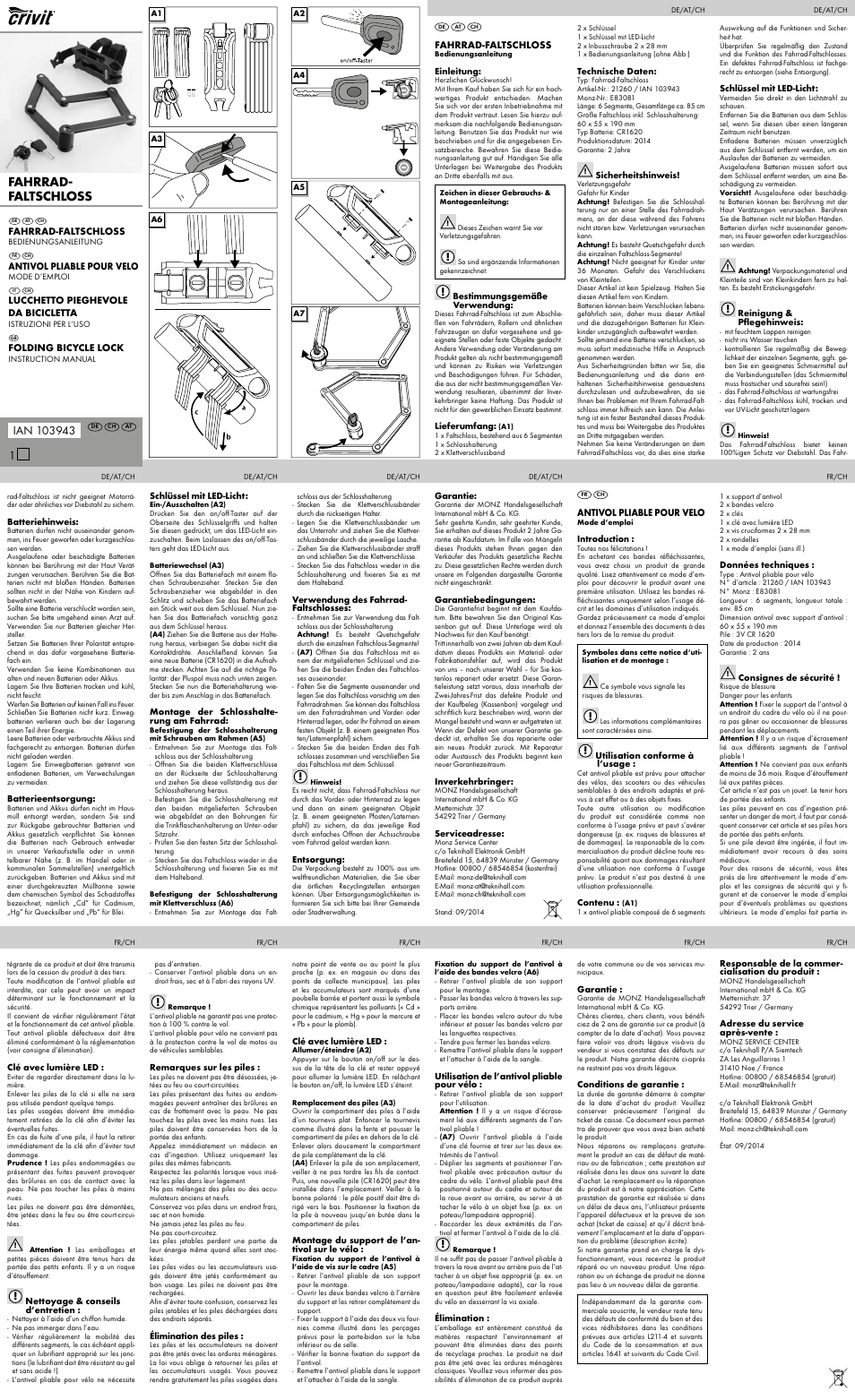 Crivit 21260 User Manual | 2 pages