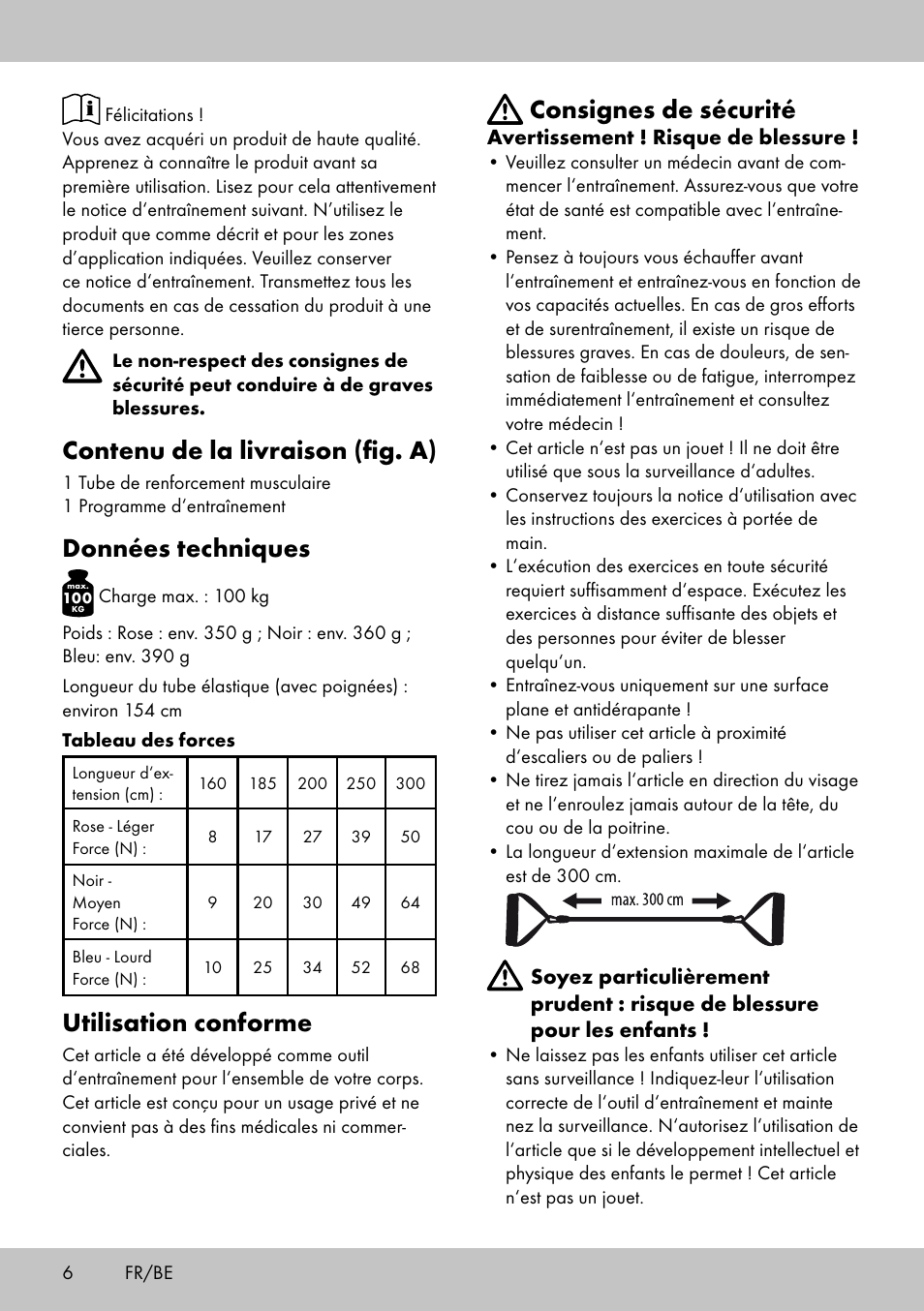 Contenu de la livraison (fig. a), Données techniques, Utilisation conforme | Consignes de sécurité | Crivit PT-1959 User Manual | Page 4 / 18