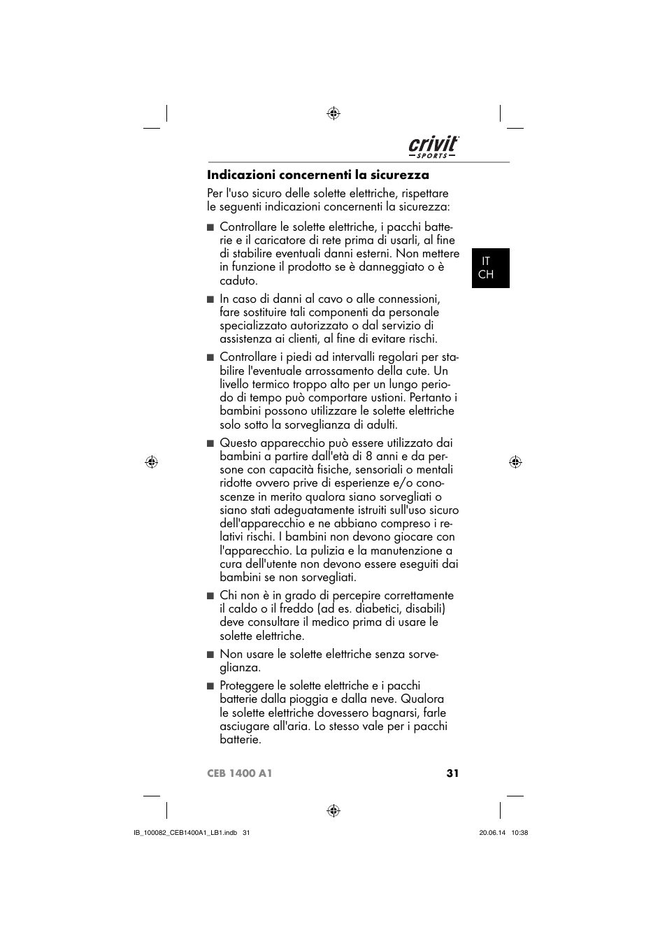 It ch | Crivit CEB 1400 A1 User Manual | Page 35 / 54