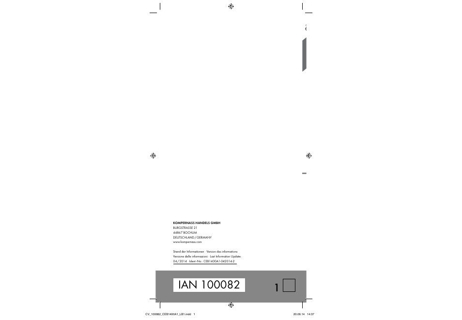 Crivit CEB 1400 A1 User Manual | Page 4 / 54