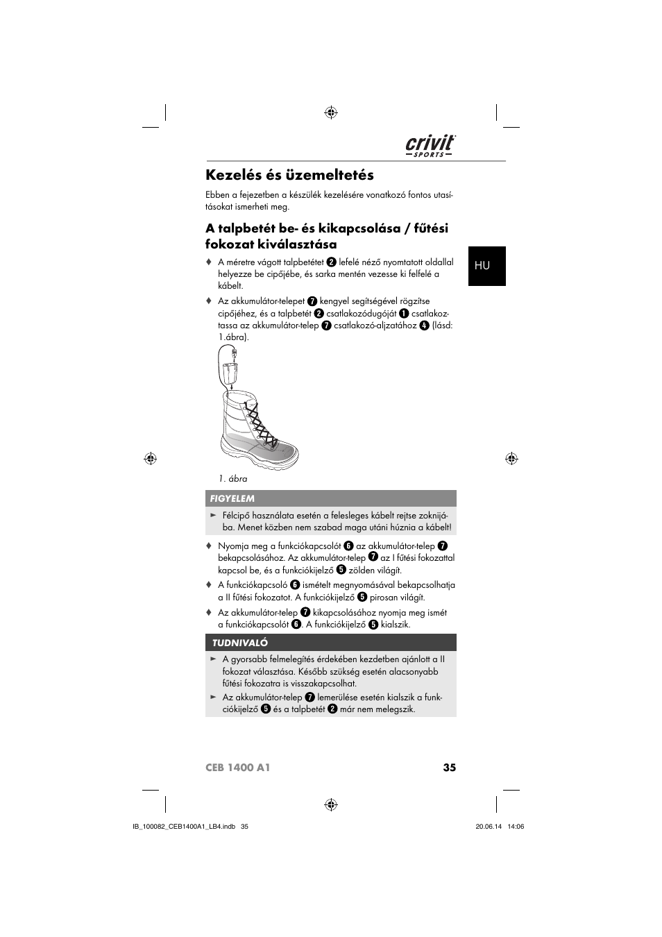 Kezelés és üzemeltetés | Crivit CEB 1400 A1 User Manual | Page 39 / 80