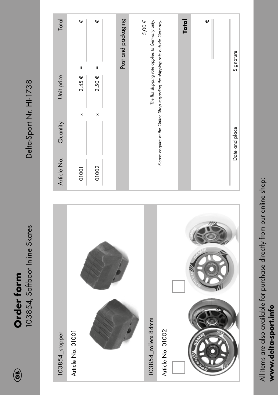 Or der f or m | Crivit HI-1738 User Manual | Page 24 / 28