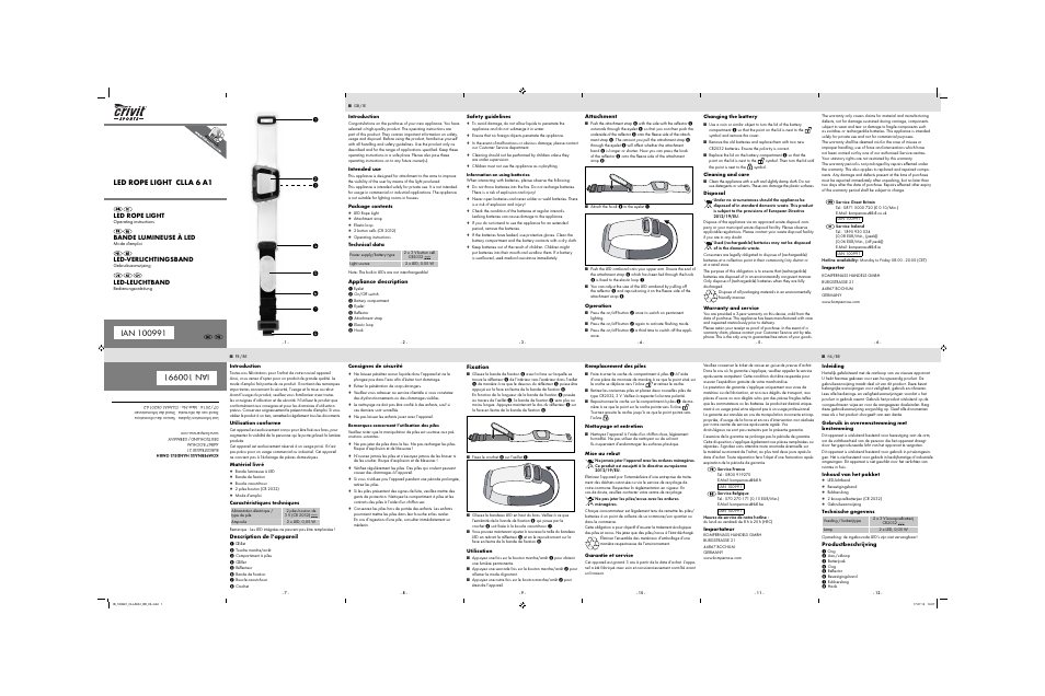 Crivit CLLA 6 A1 User Manual | 2 pages