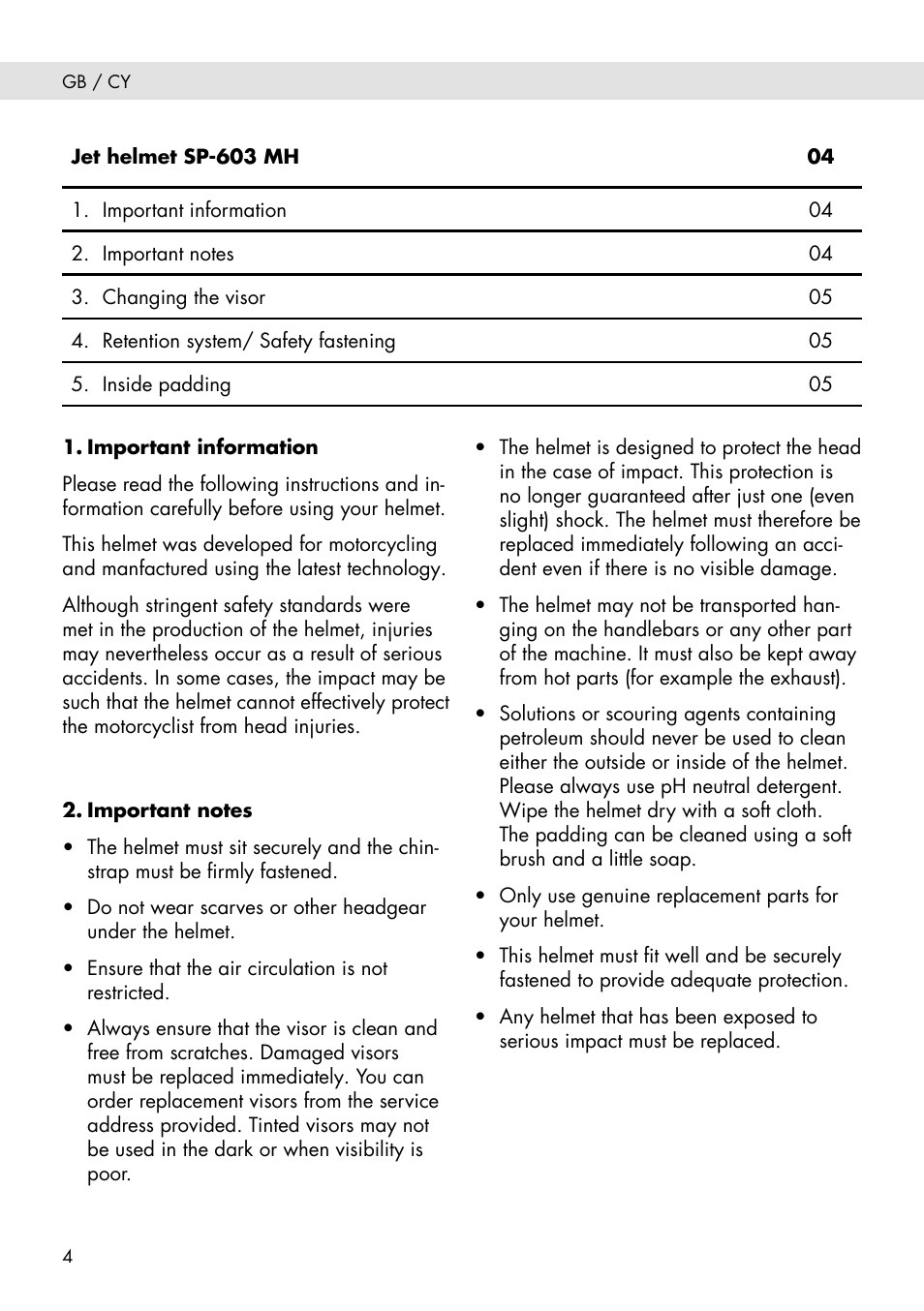 Crivit SP - 603 MH User Manual | Page 4 / 8