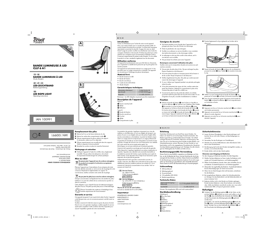 Crivit CLLF 6 A1 User Manual | 2 pages