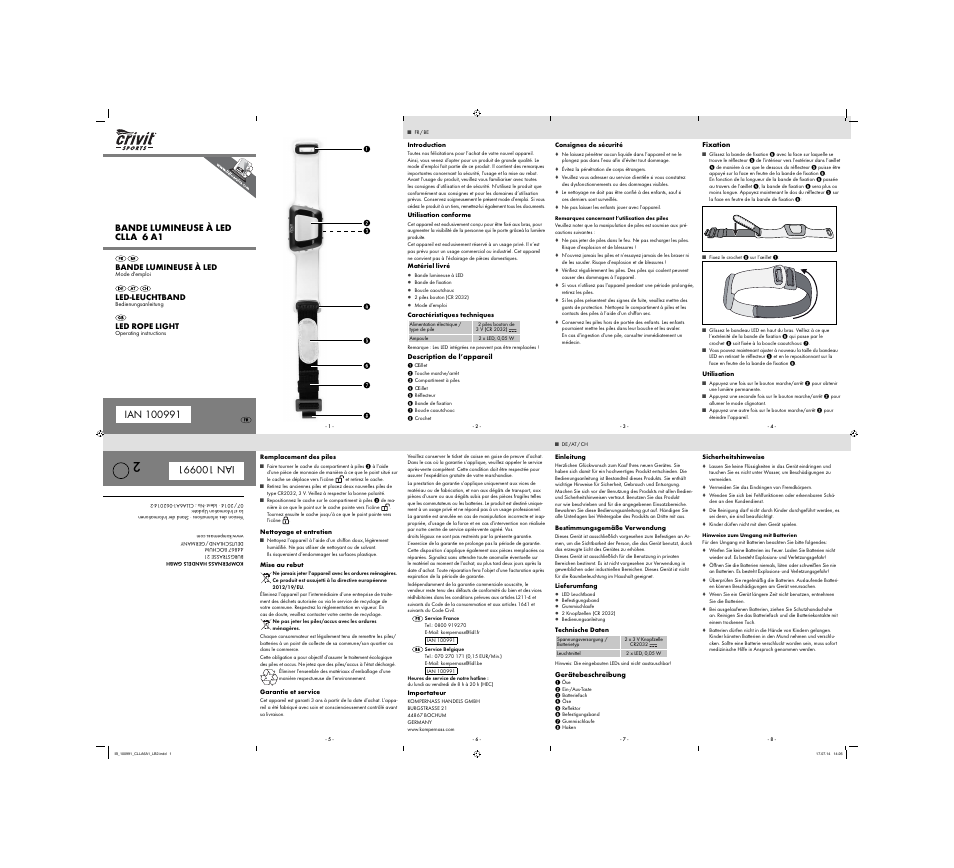 Crivit CLLA 6 A1 User Manual | 2 pages