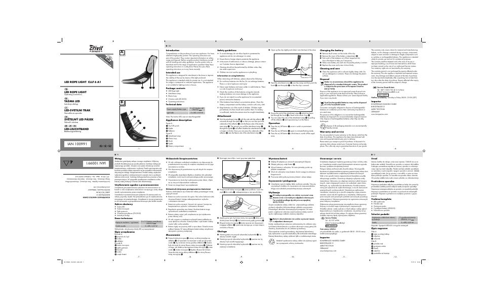 Crivit CLLF 6 A1 User Manual | 2 pages