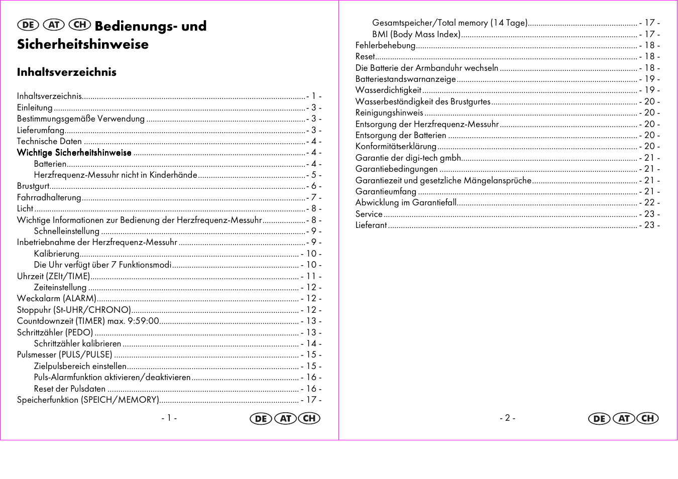 Bedienungs- und sicherheitshinweise | Crivit 1-LD3875 User Manual | Page 2 / 47