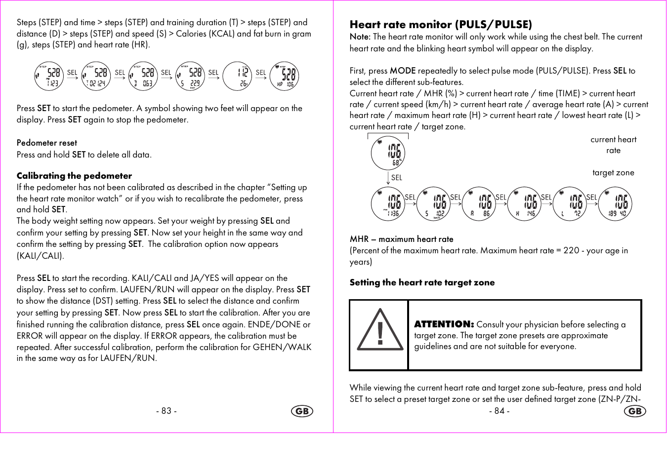 Heart rate monitor (puls/pulse) | Crivit 1-LD3875 User Manual | Page 43 / 47