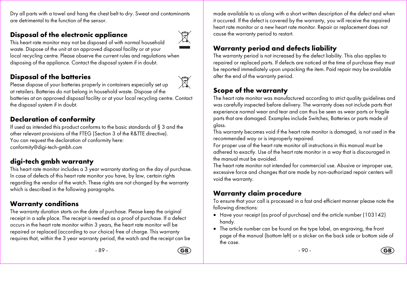 Crivit 1-LD3875 User Manual | Page 46 / 47