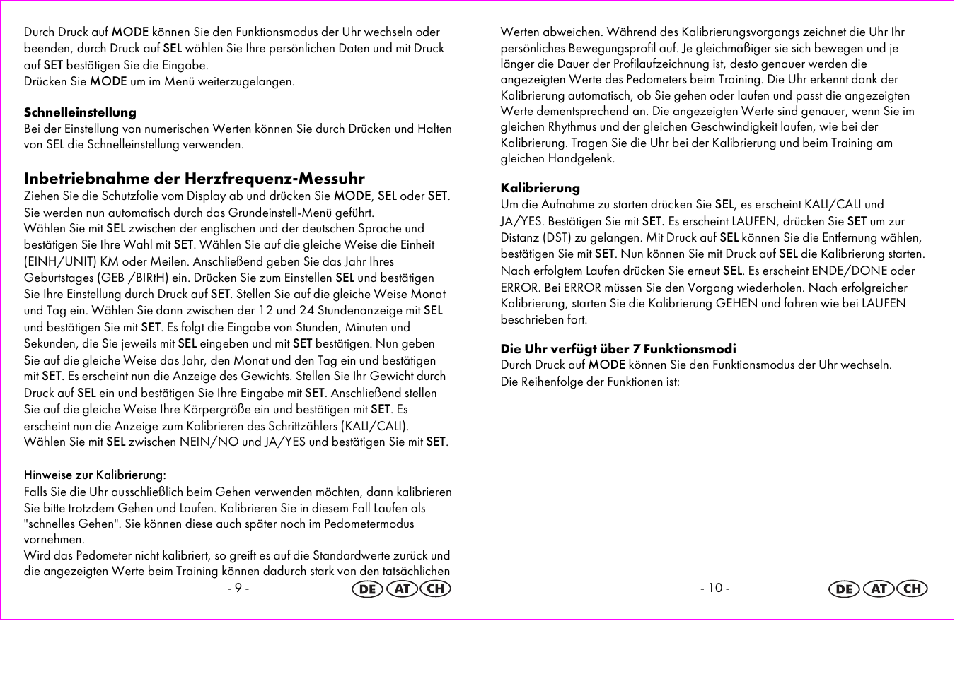 Inbetriebnahme der herzfrequenz-messuhr | Crivit 1-LD3875 User Manual | Page 6 / 47