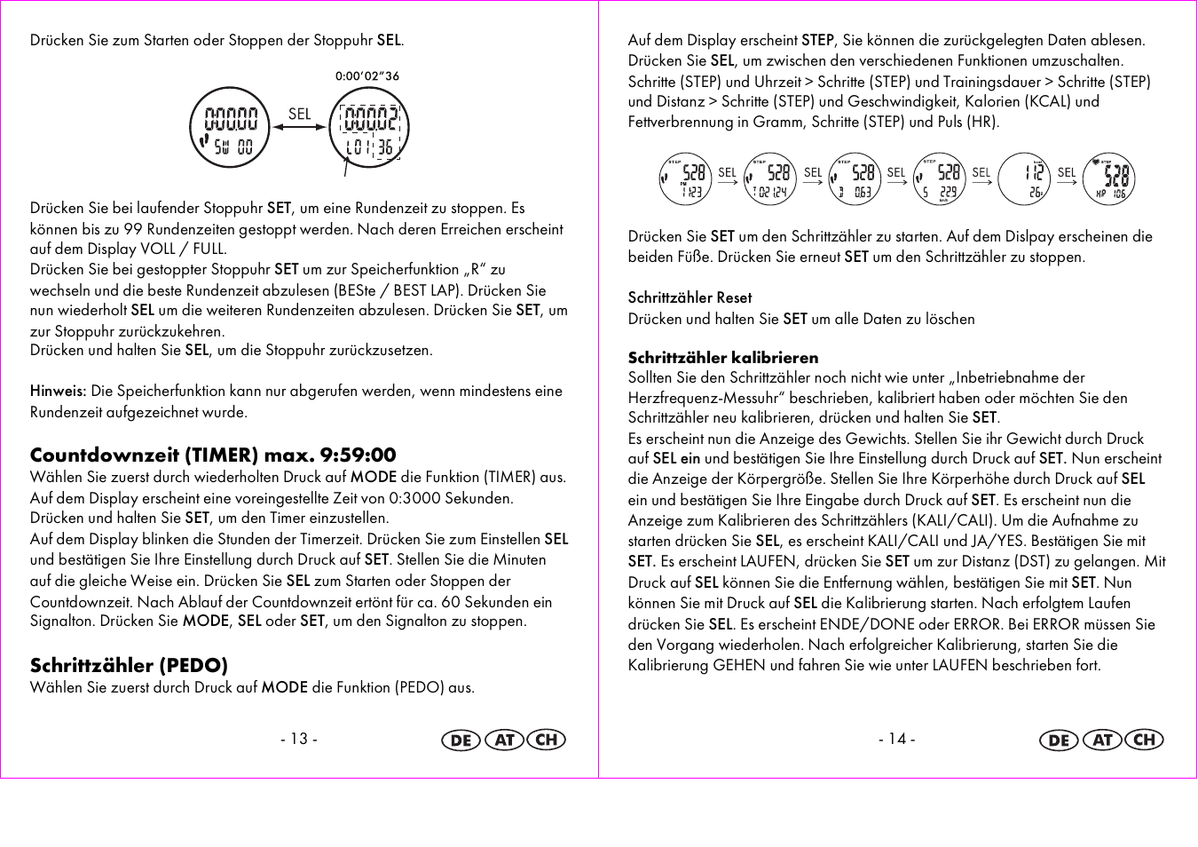 Schrittzähler (pedo) | Crivit 1-LD3875 User Manual | Page 8 / 47