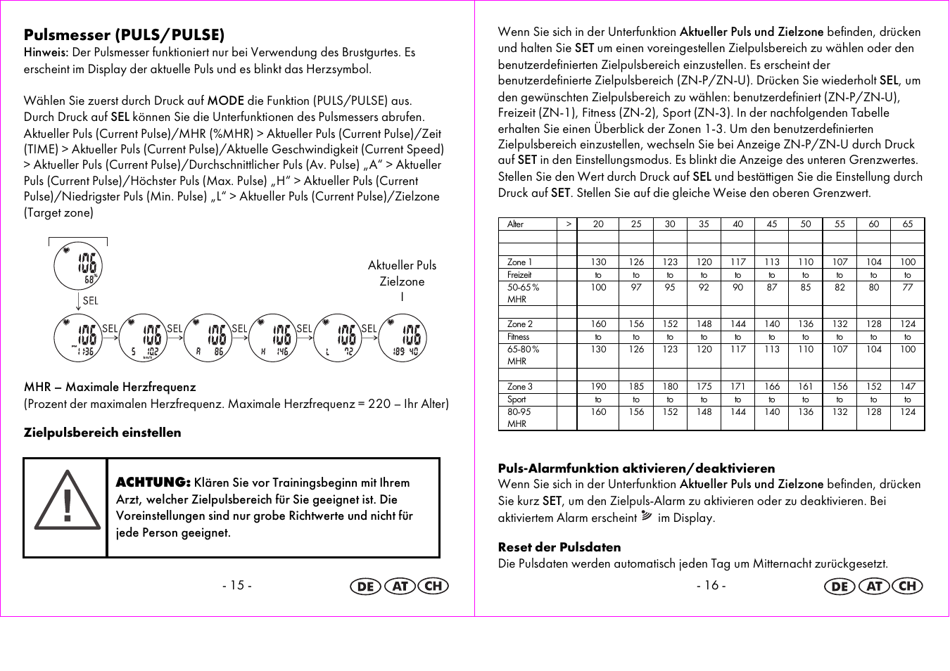 Pulsmesser (puls/pulse) | Crivit 1-LD3875 User Manual | Page 9 / 47