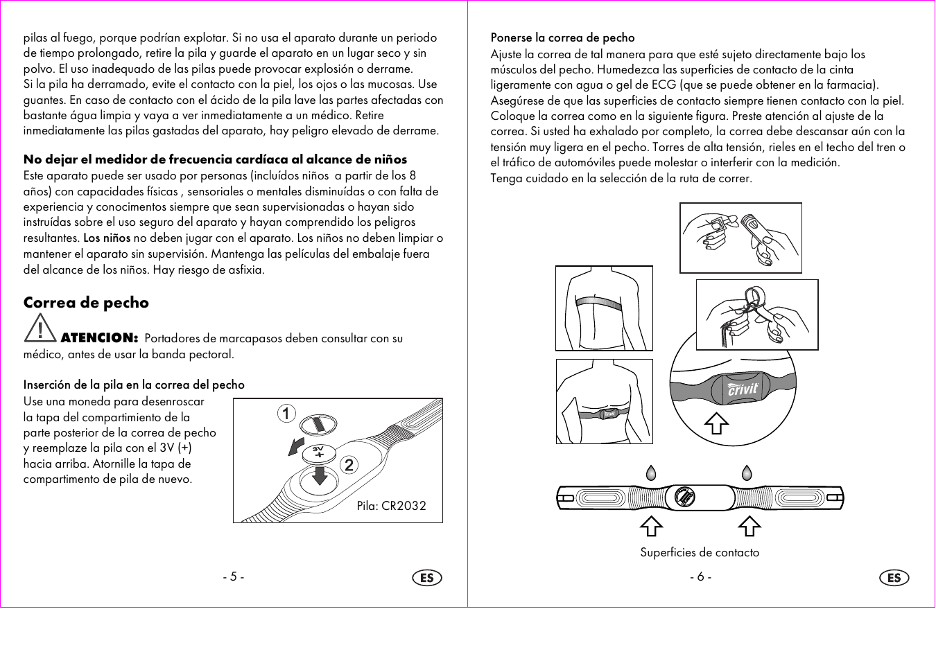 Correa de pecho | Crivit 1-LD3875 User Manual | Page 4 / 46