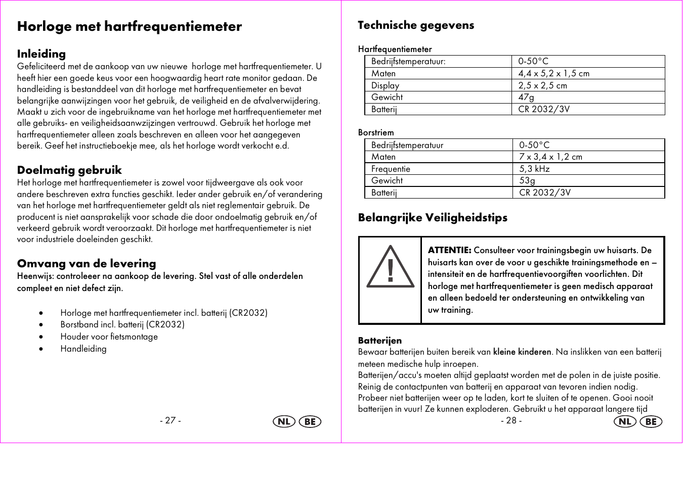 Horloge met hartfrequentiemeter | Crivit 1-LD3875 User Manual | Page 15 / 47