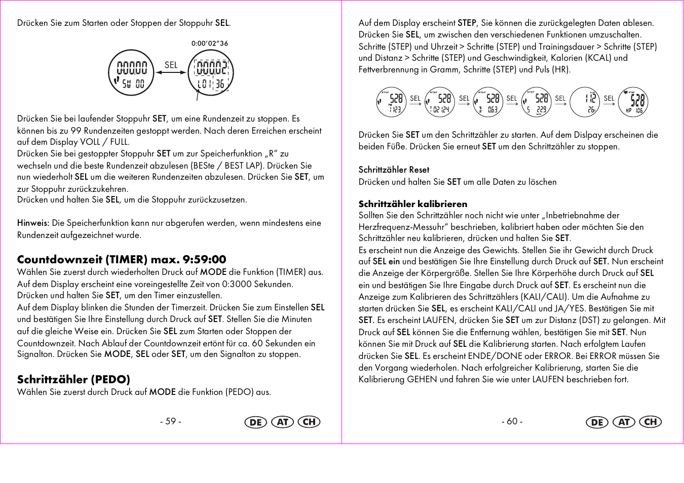 Schrittzähler (pedo) | Crivit 1-LD3875 User Manual | Page 31 / 47