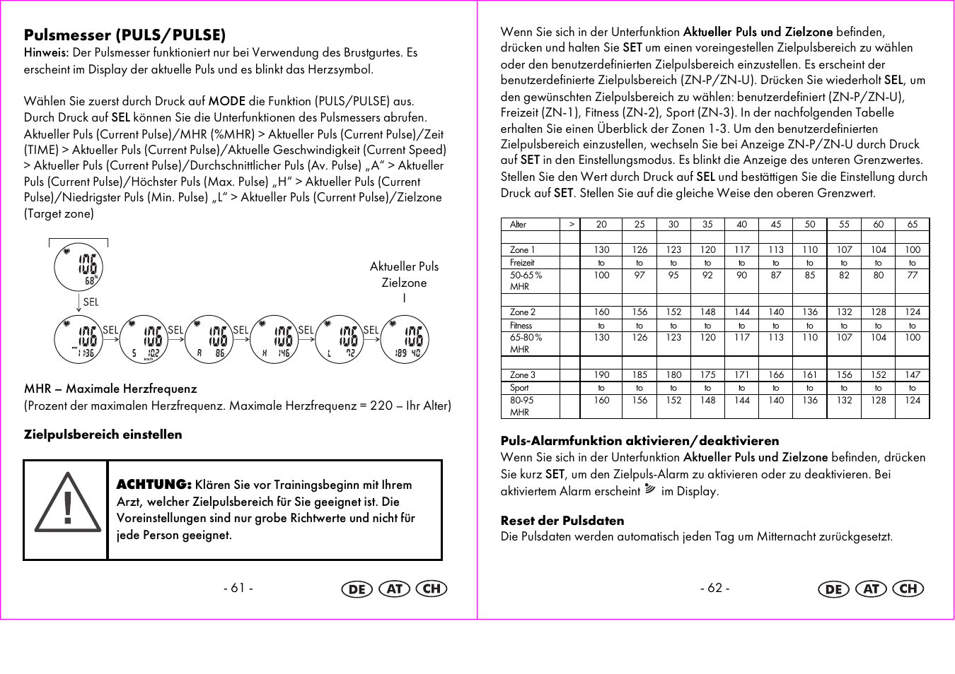 Pulsmesser (puls/pulse) | Crivit 1-LD3875 User Manual | Page 32 / 47