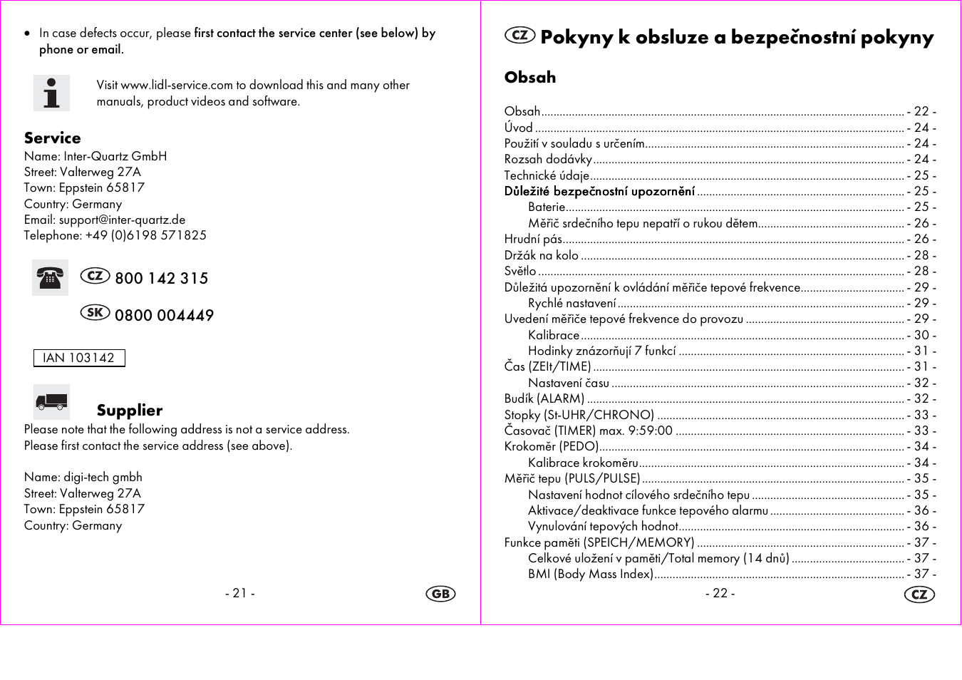Pokyny k obsluze a bezpečnostní pokyny | Crivit 1-LD3875 User Manual | Page 12 / 45