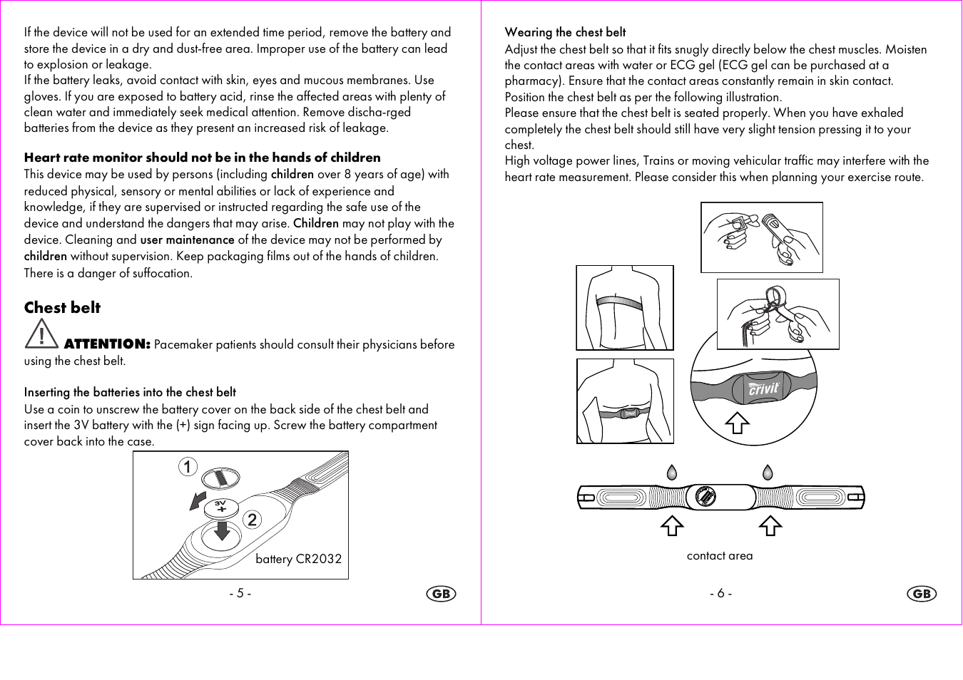 Chest belt | Crivit 1-LD3875 User Manual | Page 4 / 45