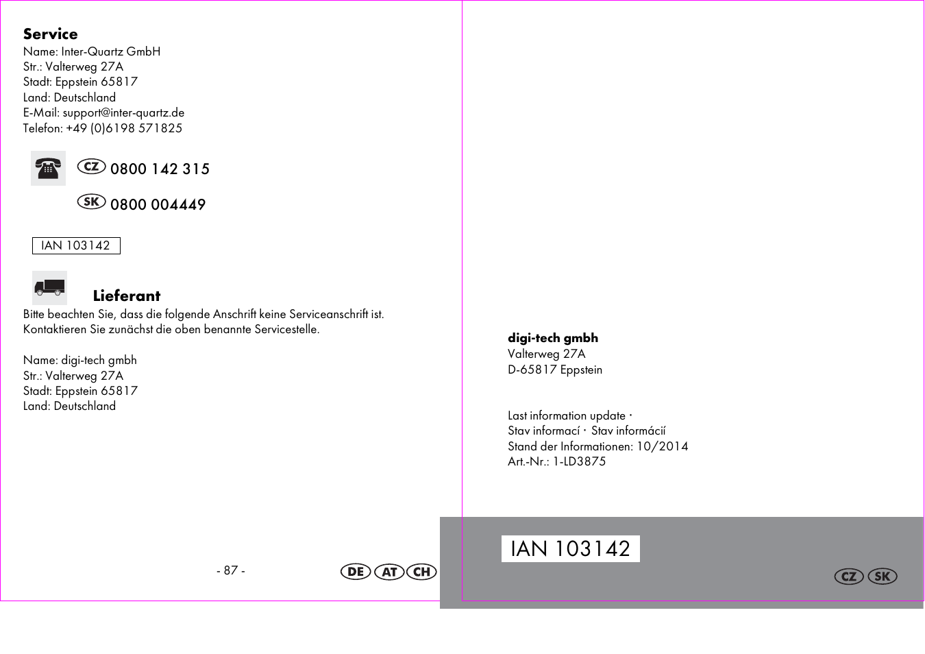 Crivit 1-LD3875 User Manual | Page 45 / 45