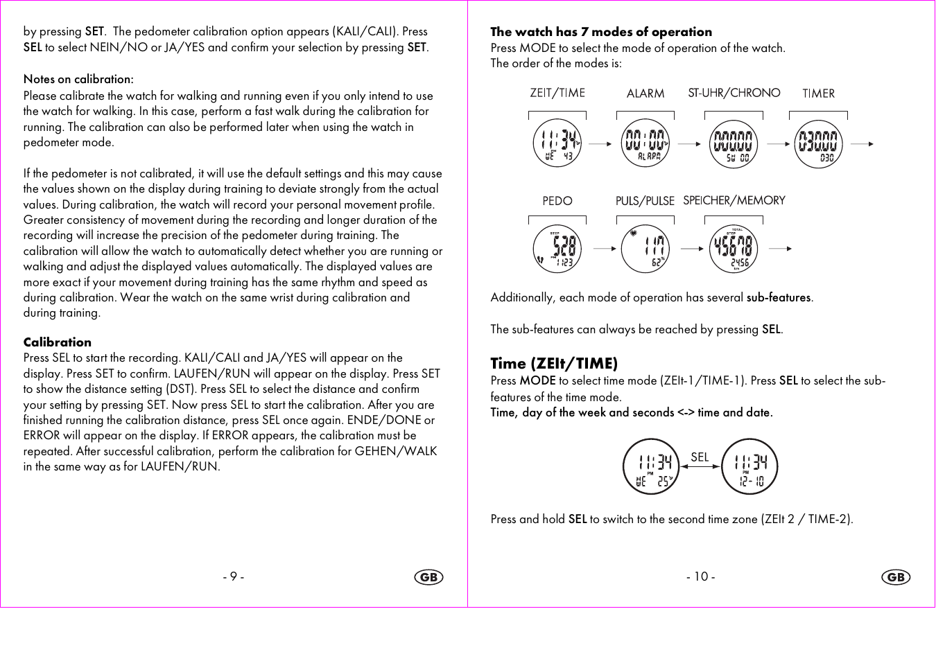 Time (zeit/time) | Crivit 1-LD3875 User Manual | Page 6 / 45