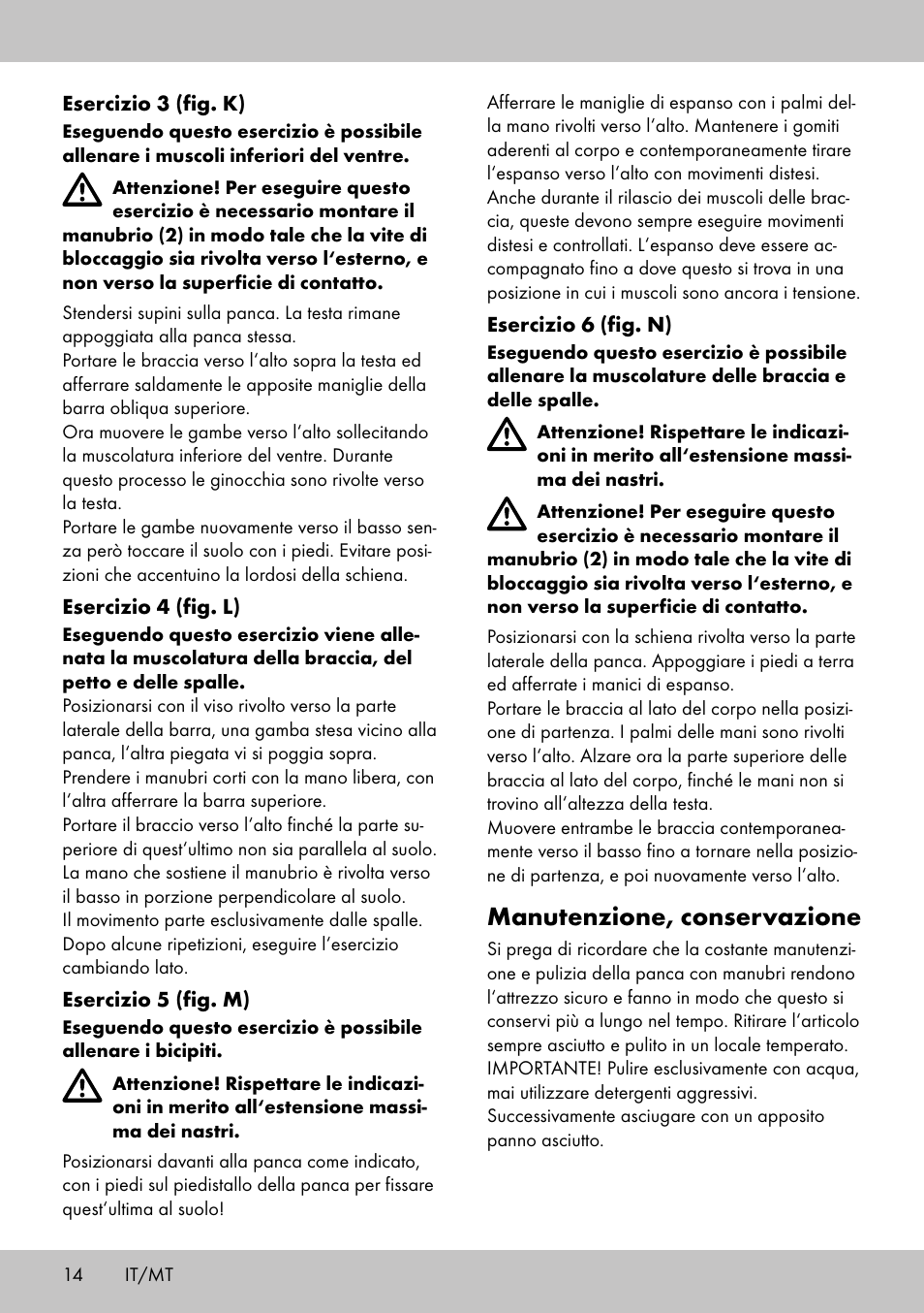 Manutenzione, conservazione | Crivit TB-1701 User Manual | Page 12 / 30