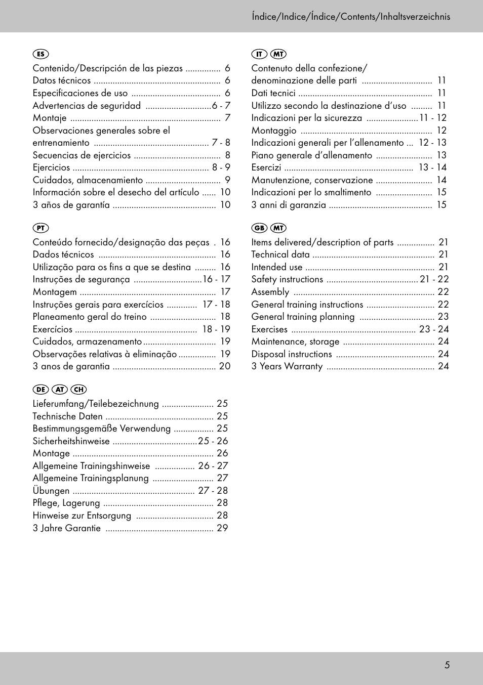 Crivit TB-1701 User Manual | Page 3 / 30