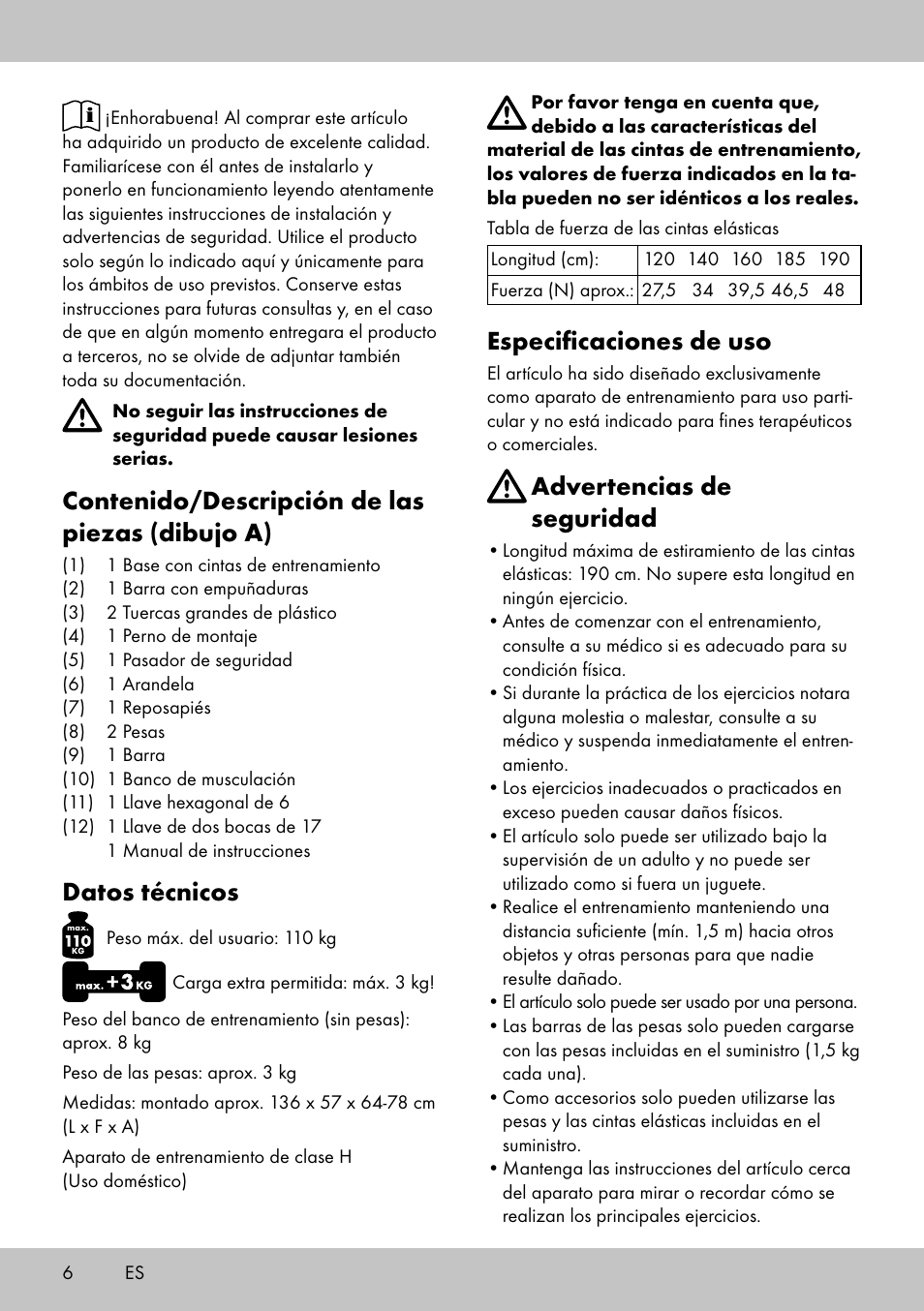 Crivit TB-1701 User Manual | Page 4 / 30