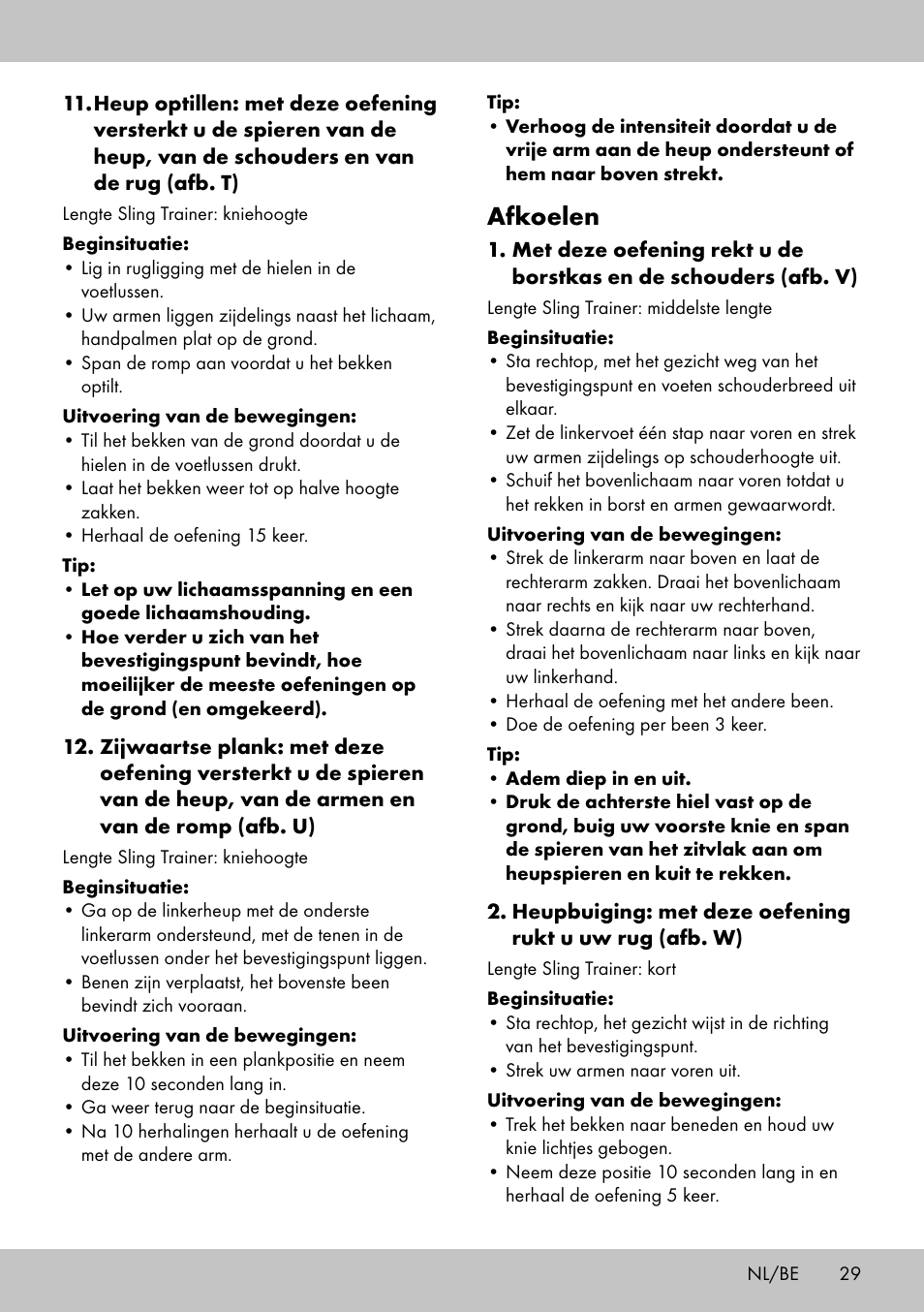 Afkoelen | Crivit ST-1744 User Manual | Page 29 / 52