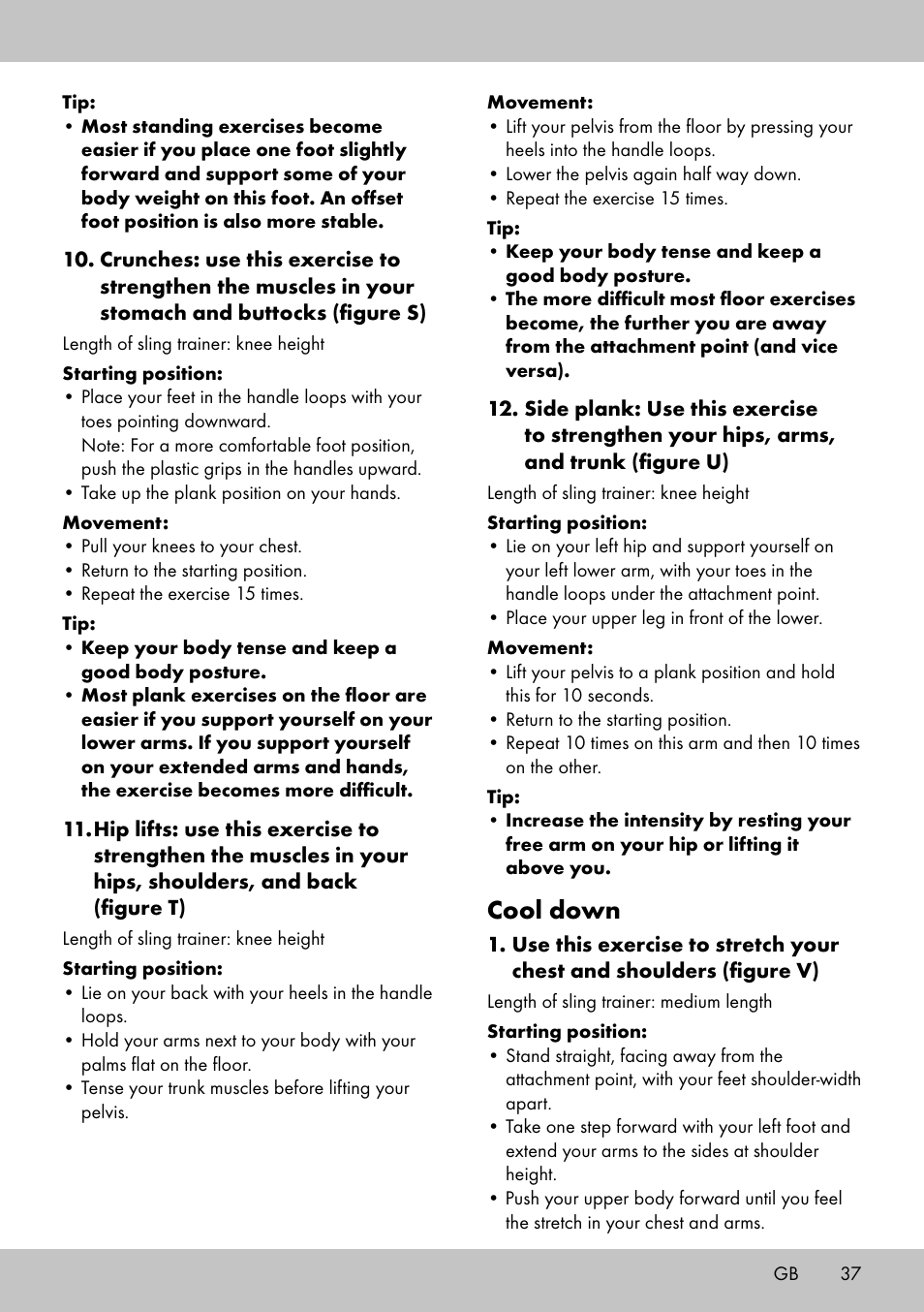 Cool down | Crivit ST-1744 User Manual | Page 37 / 52