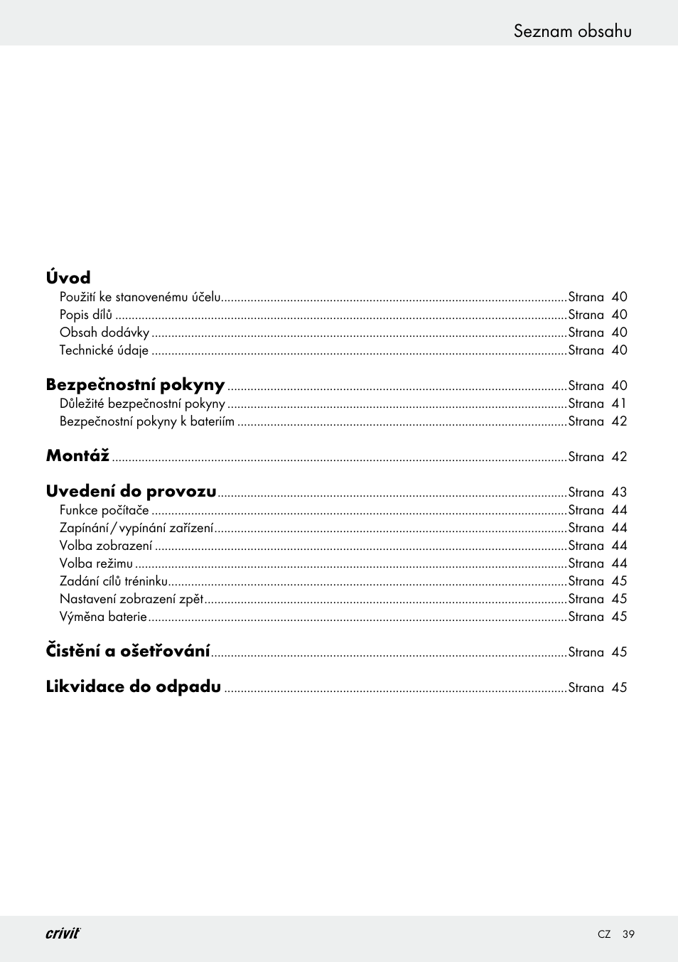 Crivit Z29550 User Manual | Page 39 / 64