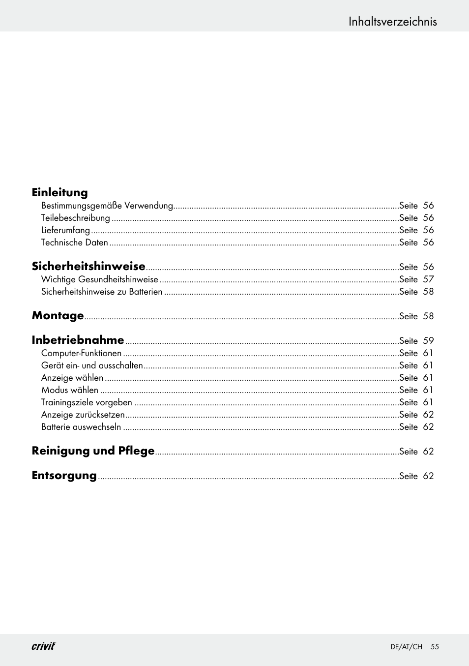 Crivit Z29550 User Manual | Page 55 / 64