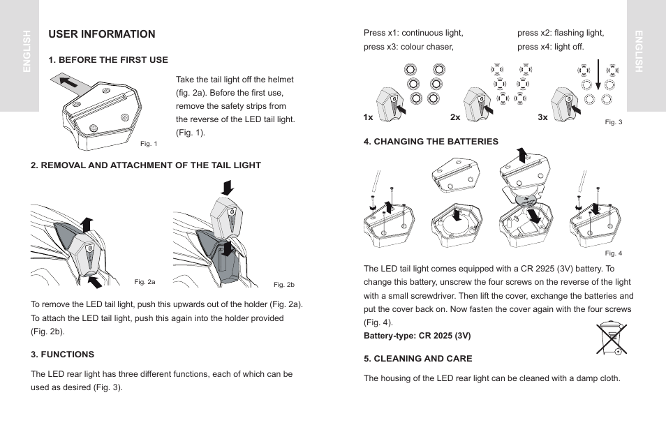 User information | Crivit SP - 33 User Manual | Page 17 / 22