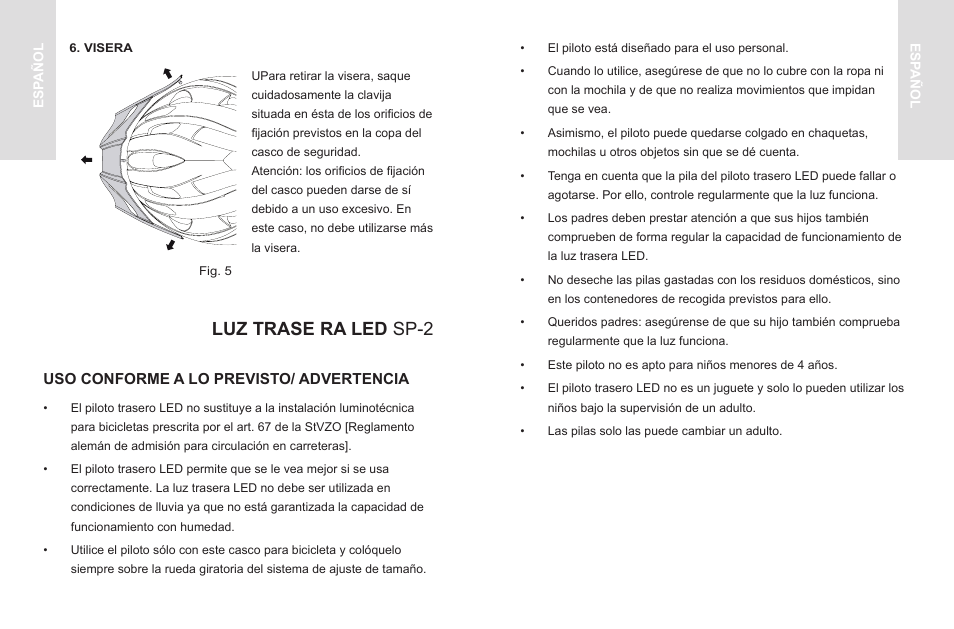 Luz trase ra led sp-2 | Crivit SP - 33 User Manual | Page 4 / 22