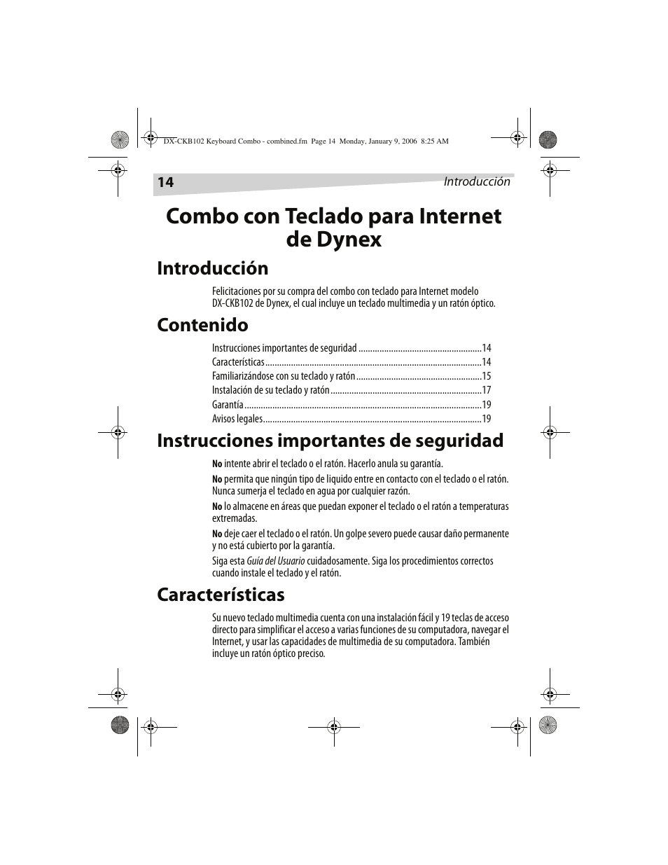 Dynex DX-CKB102 User Manual | Page 14 / 20