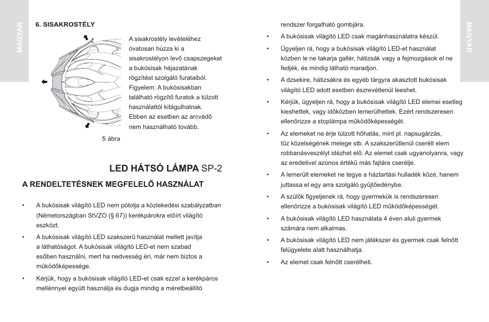 Led hátsó lámpa sp-2 | Crivit SP - 33 User Manual | Page 12 / 30