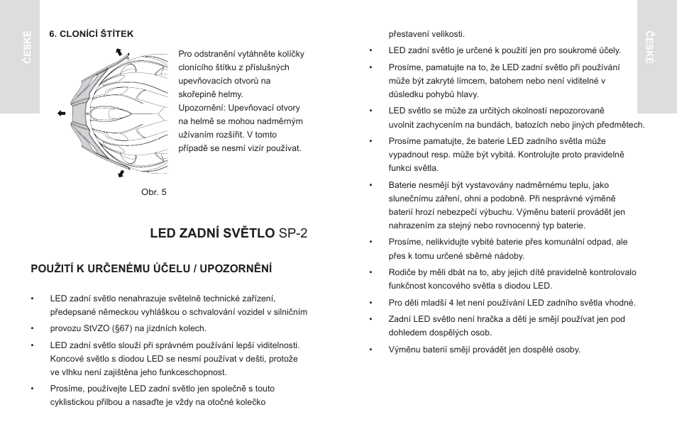 Led zadní světlo sp-2 | Crivit SP - 33 User Manual | Page 20 / 30