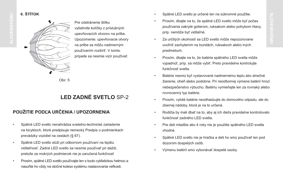 Led zadné svetlo sp-2 | Crivit SP - 33 User Manual | Page 24 / 30