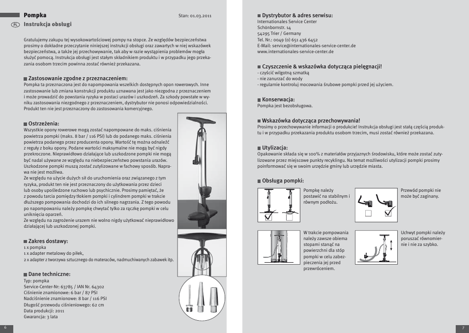 Pompka | Crivit Floor air-pump User Manual | Page 4 / 17
