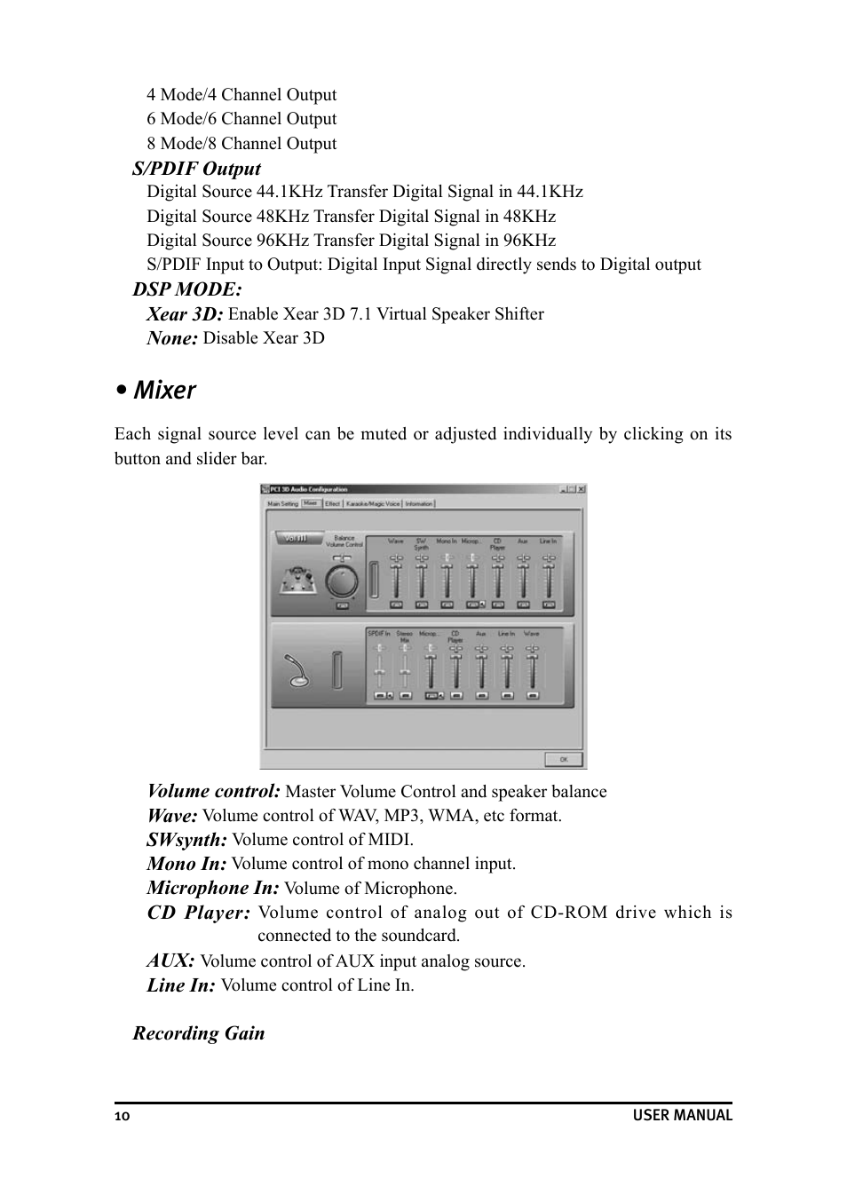 Mixer | Dynex DX-SC71 User Manual | Page 10 / 40