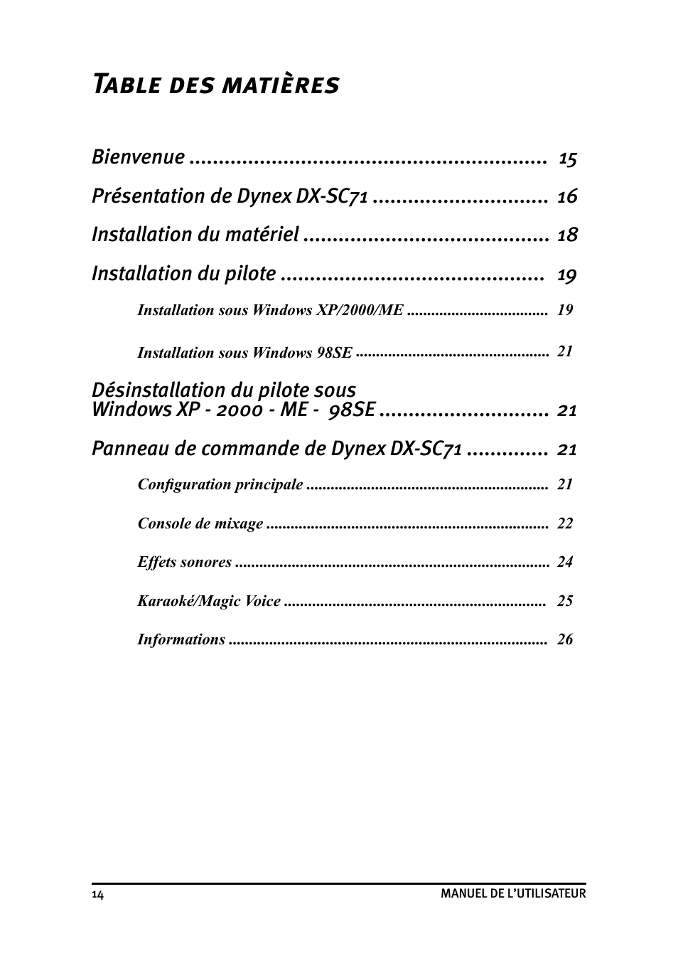 Dynex DX-SC71 User Manual | Page 14 / 40