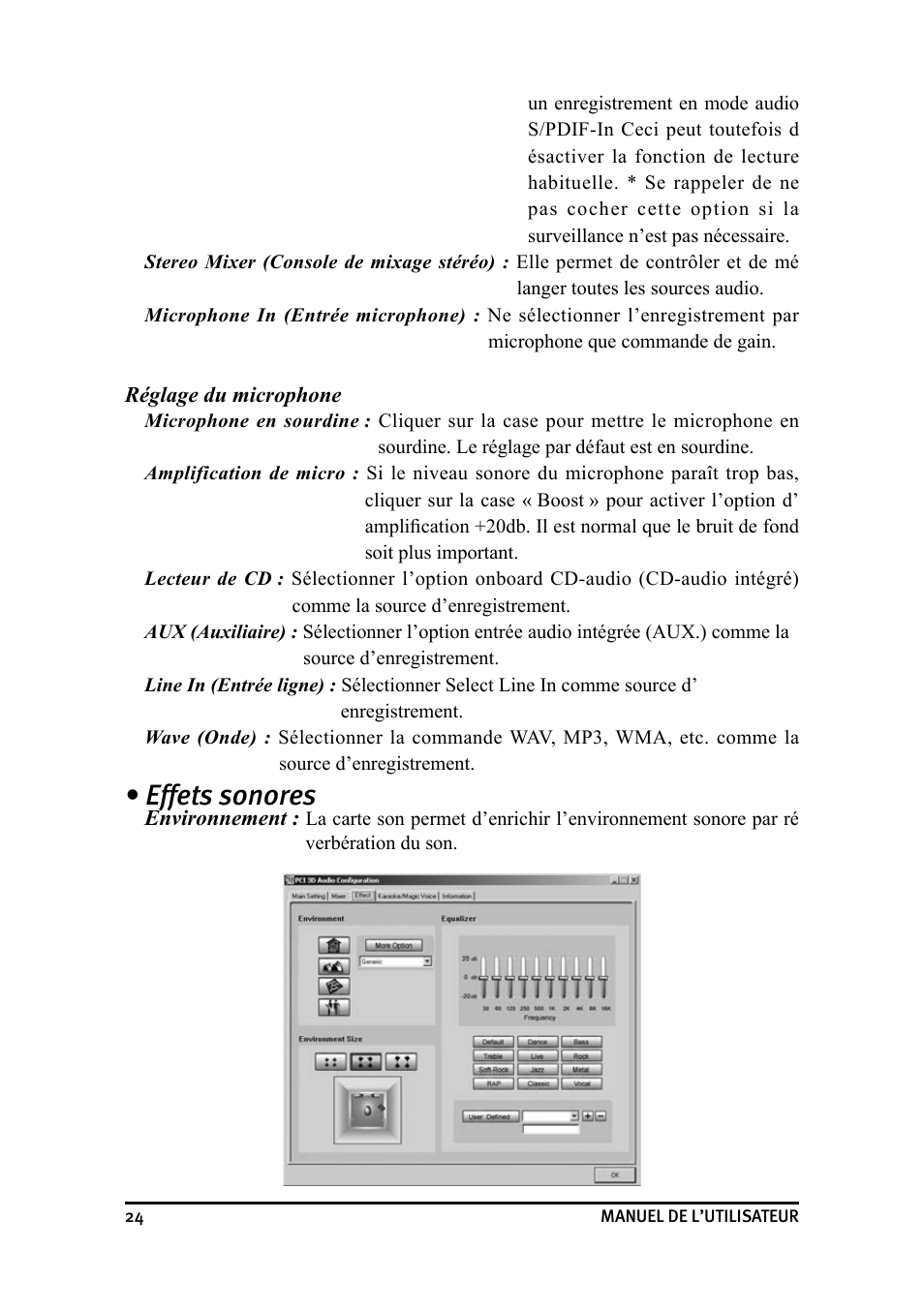 Effets sonores | Dynex DX-SC71 User Manual | Page 24 / 40