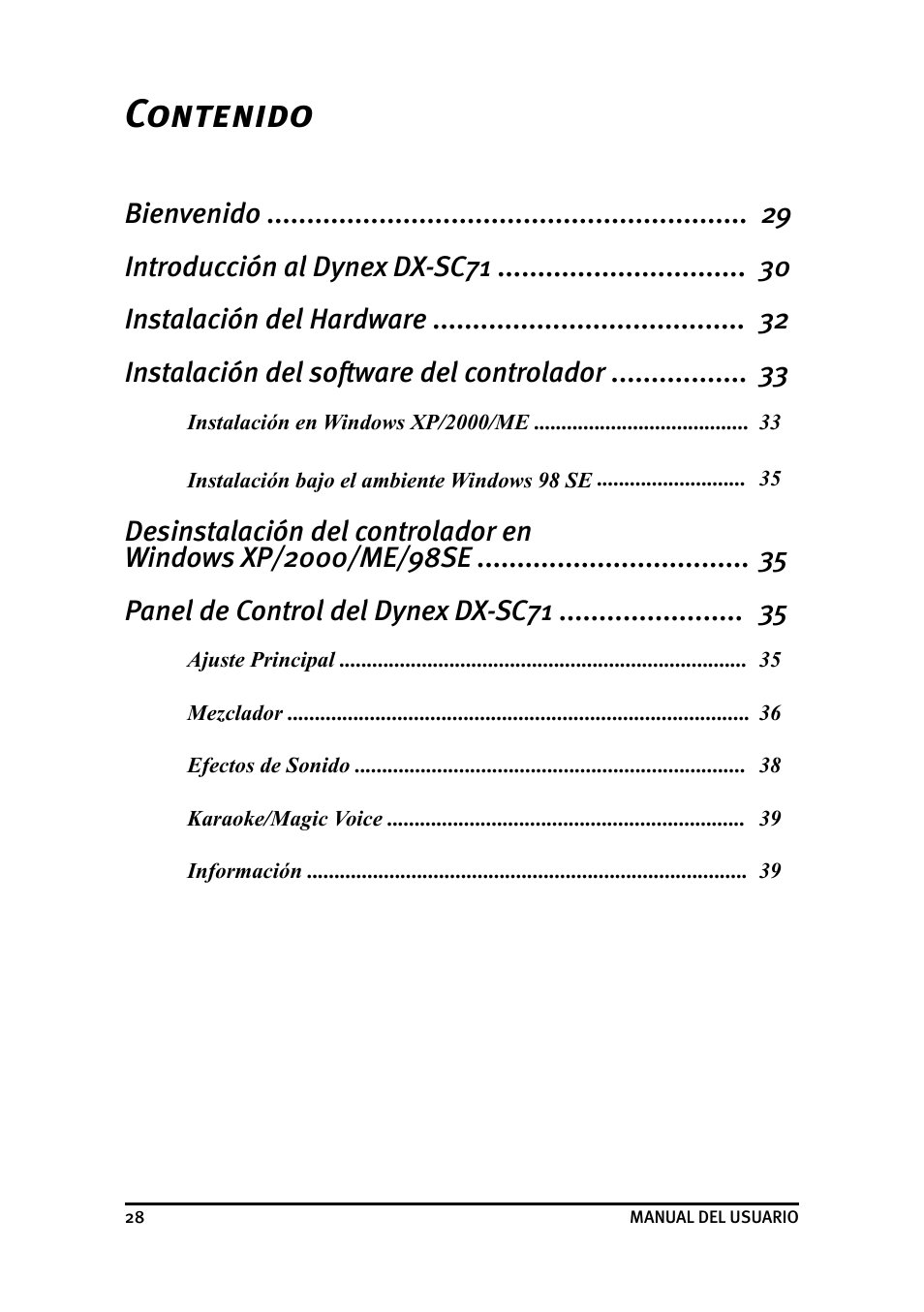 Dynex DX-SC71 User Manual | Page 28 / 40