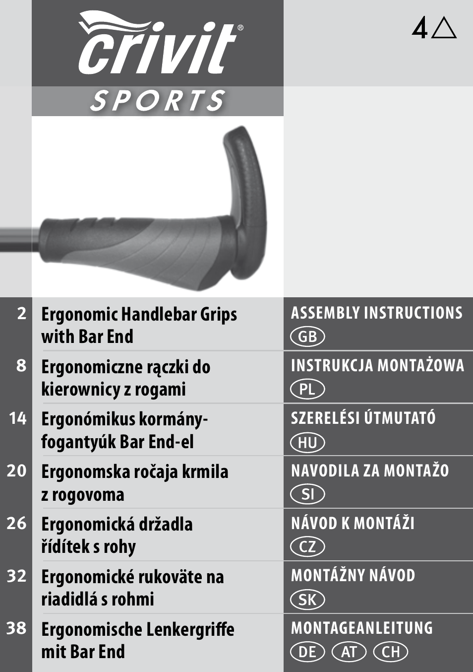 Crivit Bike Handlebar Grips User Manual | 23 pages