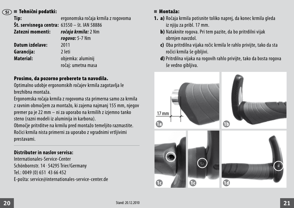 Crivit Bike Handlebar Grips User Manual | Page 11 / 23